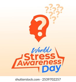 World mental health day post or world stress awareness day  november 06 ,
it contains clipping mask