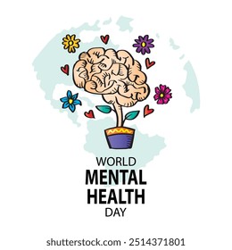 World mental health day poster design