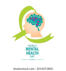 Diseño de cartel del Día Mundial de la Salud Mental