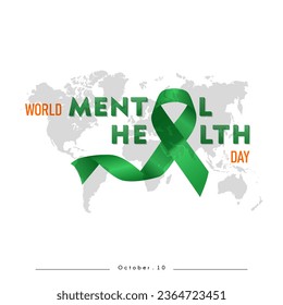 World mental health day, Raising awareness of mental health. Control and protection. Medical health care design