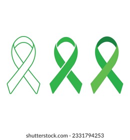 Diseño del conjunto de vectores de la cinta del Día Mundial de la Salud Mental.