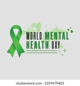 post en medios sociales del Día Mundial de la Salud mental, volante y cartel del Día Mundial de la Salud Mental