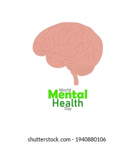 World mental health day vector illustration.