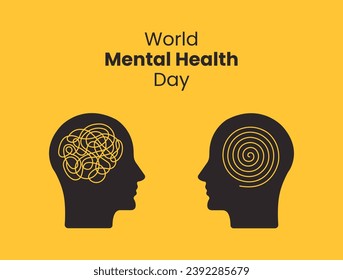 World Mental Health Day, Wellness, emotions, feelings, mind, healthy, Medicine, psychology, vector illustration, October 10th, psychology day, Mental Growth, Mental Health Awareness, Mental illness