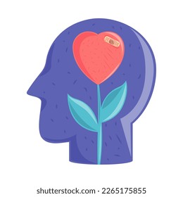 world mental health icon isolated