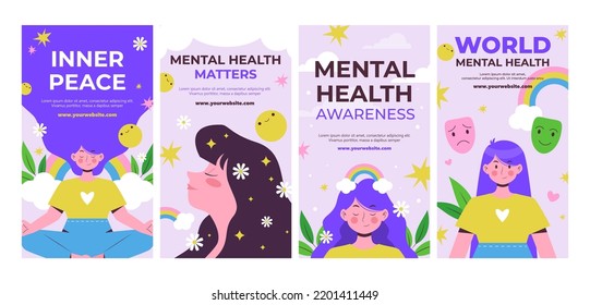 World mental health stories banners