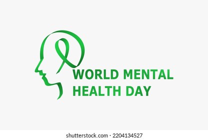 World Mental Heath Day Logo And Concept, Concept For Mental Health Awareness