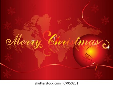 World of merry christmas background vector design