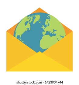 World Message Send Email Vector Illustration Stock Vector (Royalty Free ...