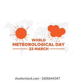 World Meteorological Day, 23rd March, banner, poster, social media post, vector illustration