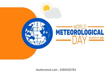 World Meteorological Day is celebrated in March. This holiday-themed design is perfect for backgrounds, banners, greeting cards, posters with text inscription, Classic social media posts.