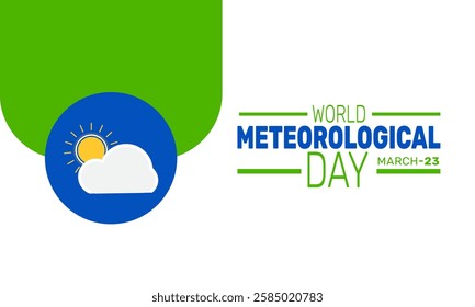 World Meteorological Day is celebrated in March. This holiday-themed design is perfect for backgrounds, banners, greeting cards, posters with text inscription, Classic social media posts.