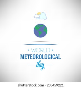 World Meteorological Day flat design vector illustration