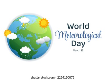 World Meteorological Day Illustration with Meteorology Science and Researching Weather in Flat Cartoon Hand Drawn for Landing Page Templates