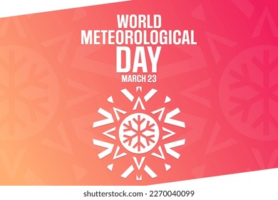 World Meteorological Day. March 23. Vector illustration. Holiday poster