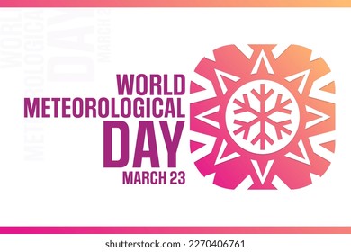 World Meteorological Day. March 23. Vector illustration. Holiday poster