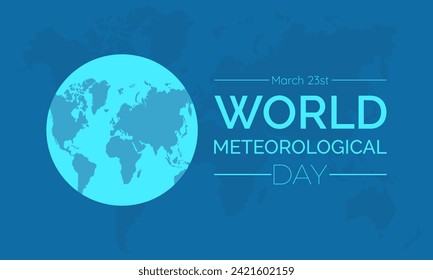 World Meteorological Day Observed every year of March 23rd, Vector banner, flyer, poster and social medial template design.