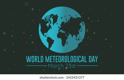 World Meteorological Day Observed every year of March 23rd, Vector banner, flyer, poster and social medial template design.