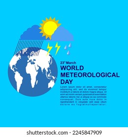 World Meteorological day, poster and banner