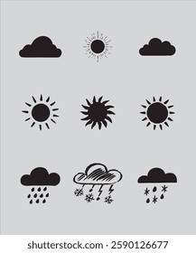 World Meteorological Day Silihouette Icon