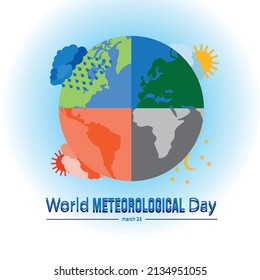 World Meteorological Day. sky blue abstract background