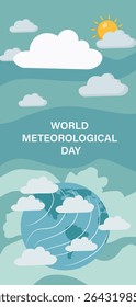 World Meteorological Day Vector Banner Collection | Modern Flat Weather Illustrations 