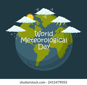 World Meteorological Day Vector Design Illustration