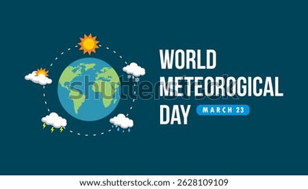 world meteorological day vector design concept