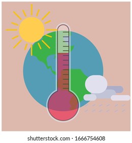 World Meteorological Day Vector Illustration, Flat Design.