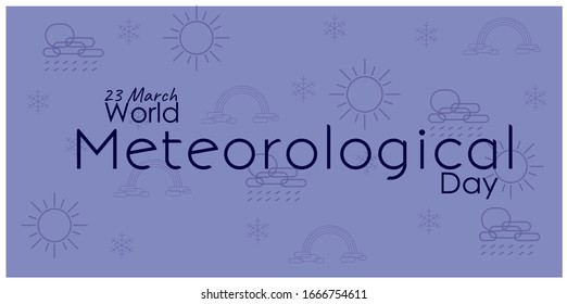 Ilustración del Vector del Día Meteorológico Mundial, Diseño Plano.