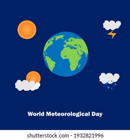 World Meteorological Day, Vector Illustration.