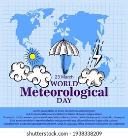 ilustración del vector del día meteorológico mundial