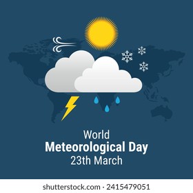 World Meteorological Day. Weather Science Illustration