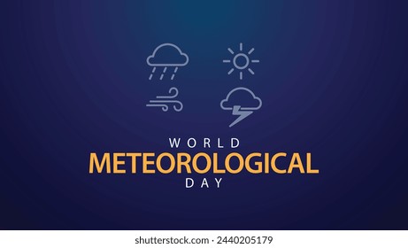 World meteorological day. Weather vector illustration. Suitable for banners, websites, greeting cards etc
