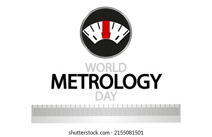 World metrology day ruler, vector art illustration.
