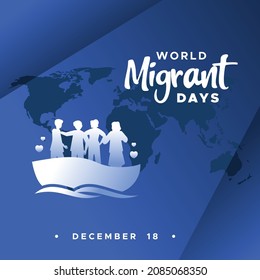 World Migrants Day Design Background For Greeting Moment
