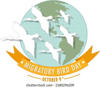 Banner des Weltnaturerbes (World Migrations-Vogeltag) - Vorlagengrafik
