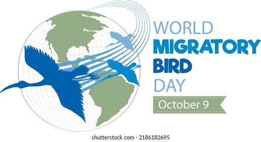 World Migratory Bird Day Banner Concept illustration