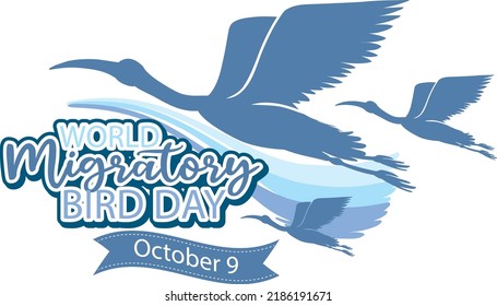 Ilustración de World Migratory Bird Day Banner Concept