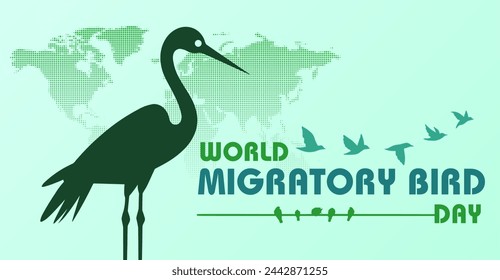 World Migratory Bird Day. Campaign or celebration banner design