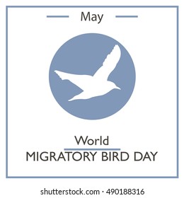 World Migratory Bird Day, May. Vector illustration for you design, card, banner, poster and calendar