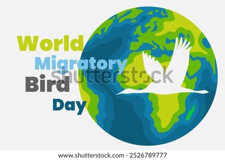 World migratory bird day poster illustration