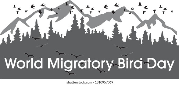 World Migratory Bird Day Vector Logo Design