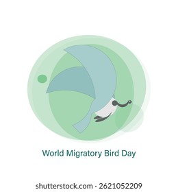 World Migratory Bird Day vector, illustration. May 10.