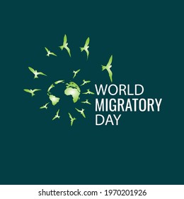 world migratory bird day web banner design. illustration vector