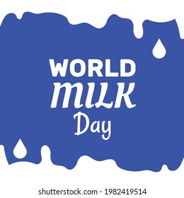 Diseño de fondo del Día Mundial de la Leche. ilustración vectorial