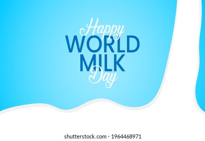 World Milk Day Celebration, Flat design style, eps 10