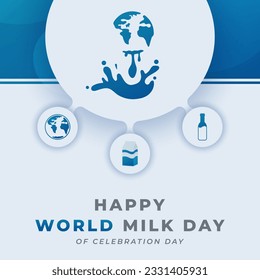 World Milk Day Celebration Vector Design Illustration for Background, Poster, Banner, Advertising, Greeting Card