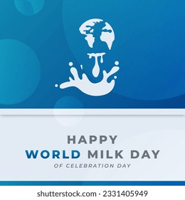 World Milk Day Celebration Vector Design Illustration for Background, Poster, Banner, Advertising, Greeting Card