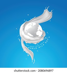 World milk day milk concept and the dairy industry, Vector illustration and design.